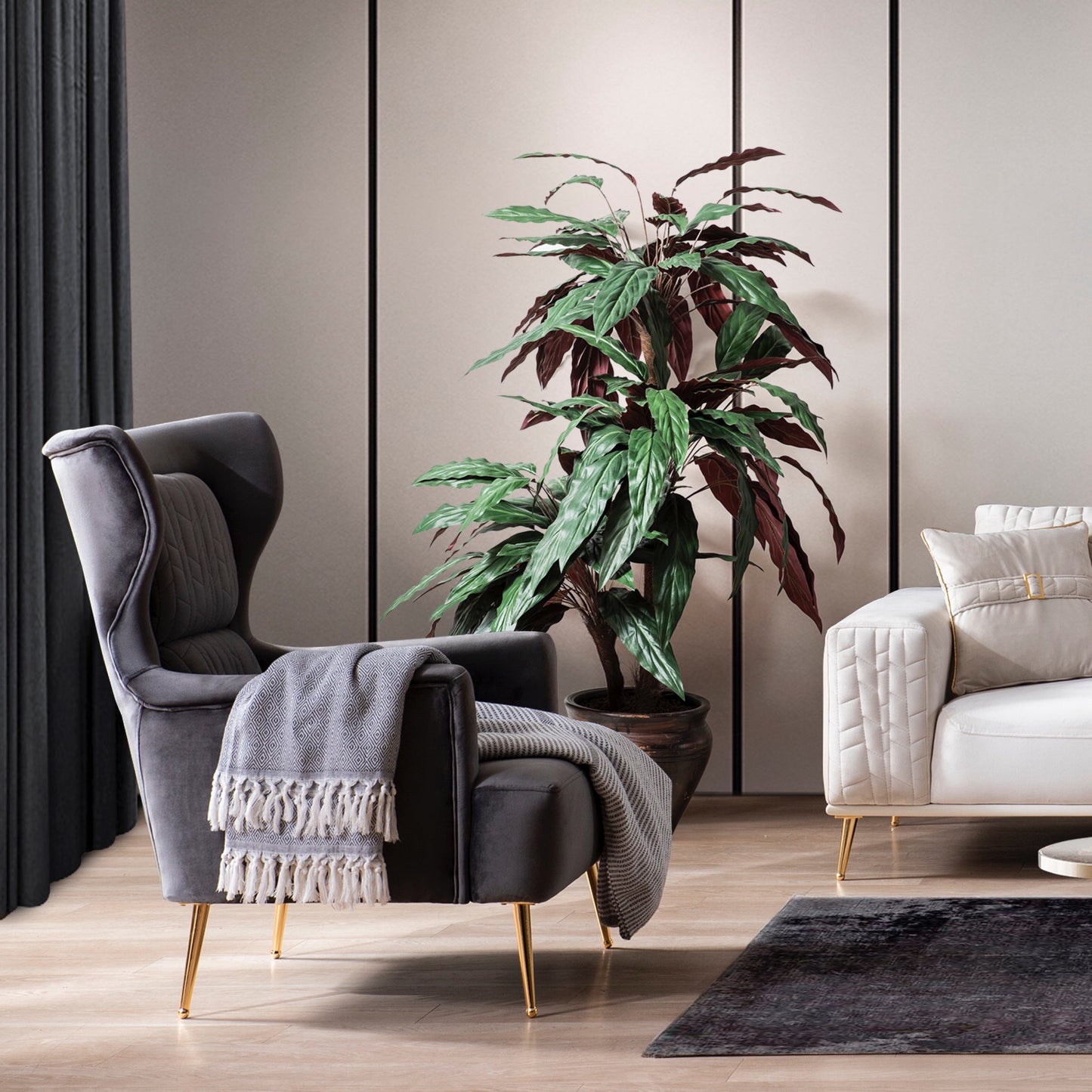 Turkish Liya Sofa Dark Grey