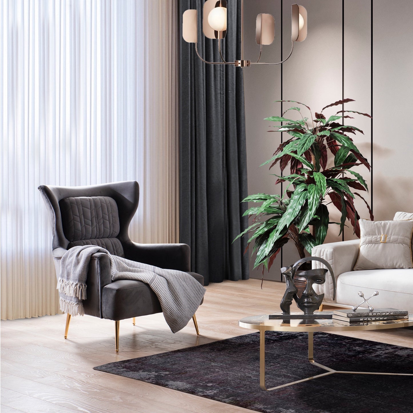 Turkish Liya Sofa Dark Grey
