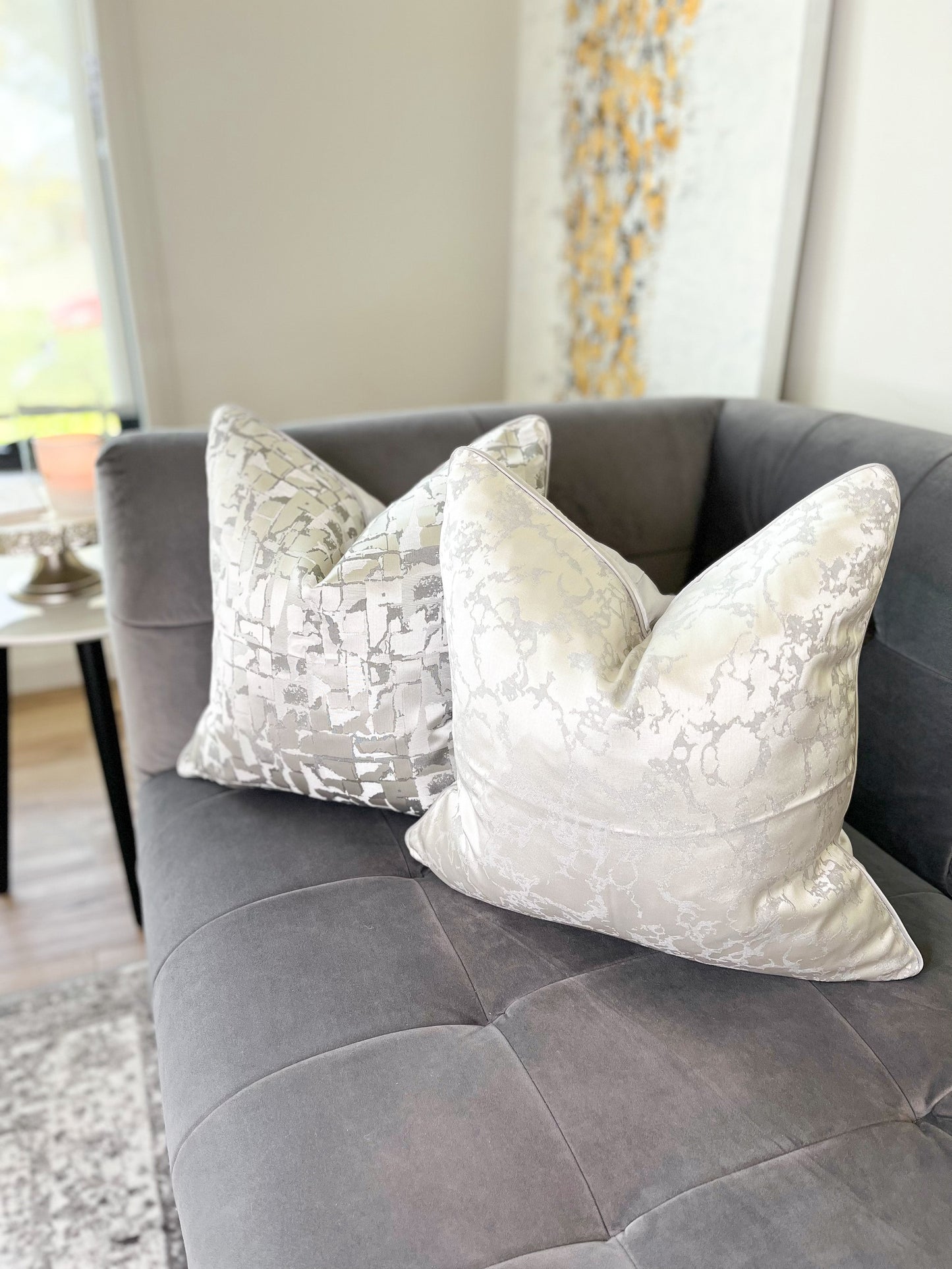 Grey Classic Luxury Cushion Cover