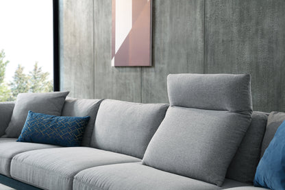 Nyna Sectional Sofa (Left Chaise) (Blue)