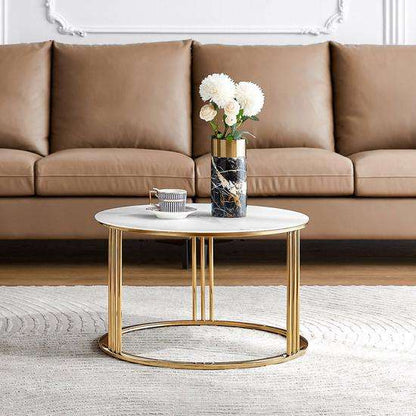 Bloodstone Round coffee Tables- Set of Two