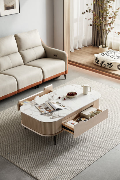 Helena Faux Marble TV Stand and Coffee Table (Price Per Item)