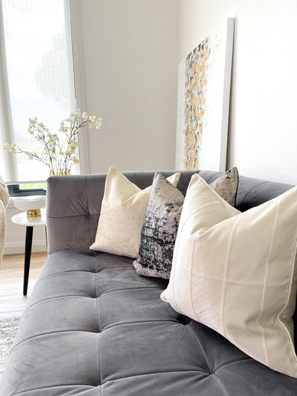Striped Champagne Luxury Cushion Cover