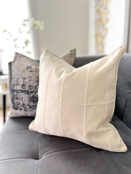 Striped Champagne Luxury Cushion Cover