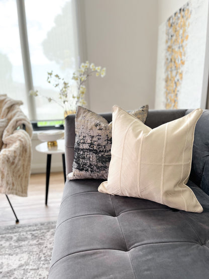 Striped Champagne Luxury Cushion Cover