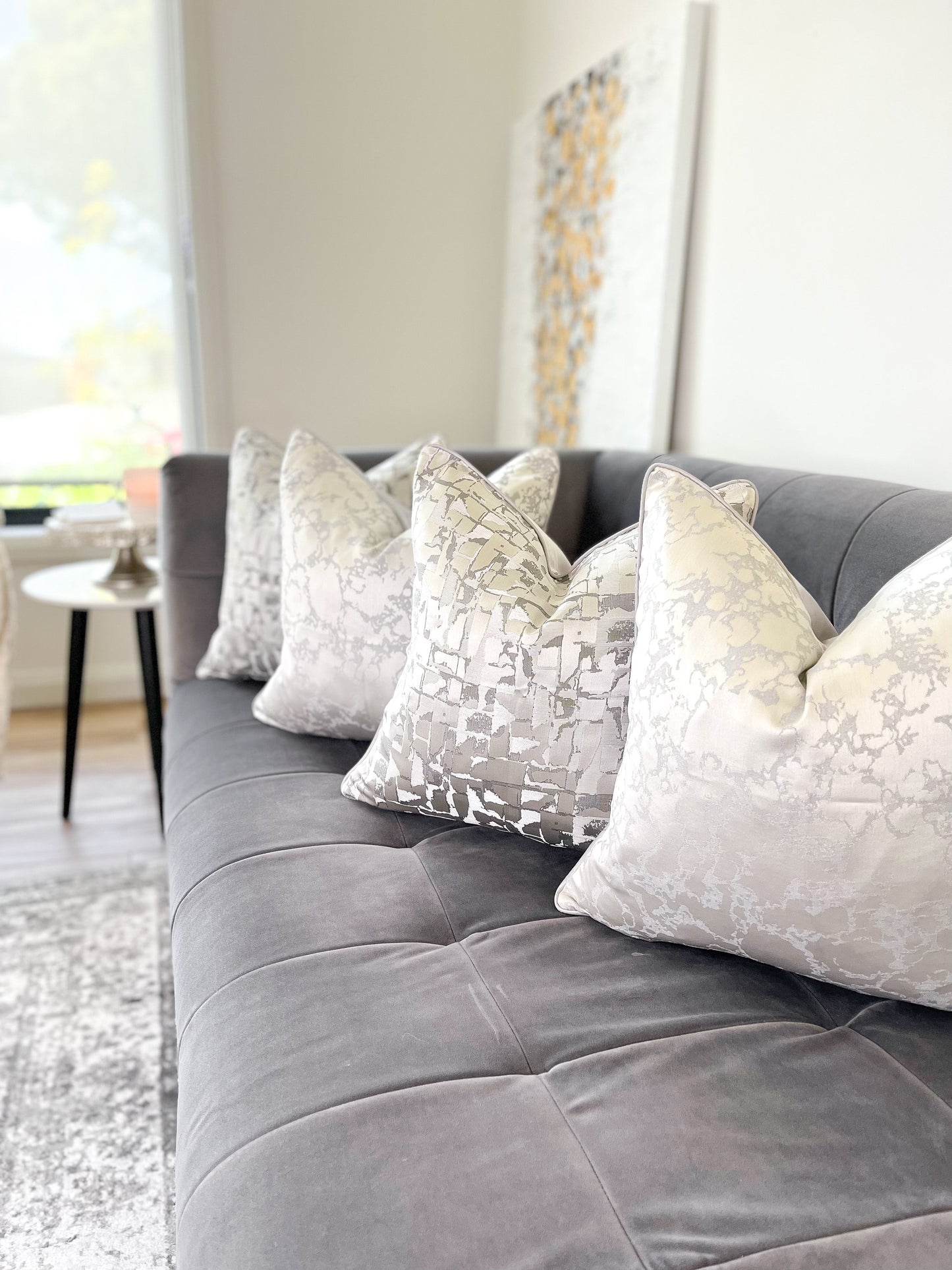 Grey Classic Luxury Cushion Cover