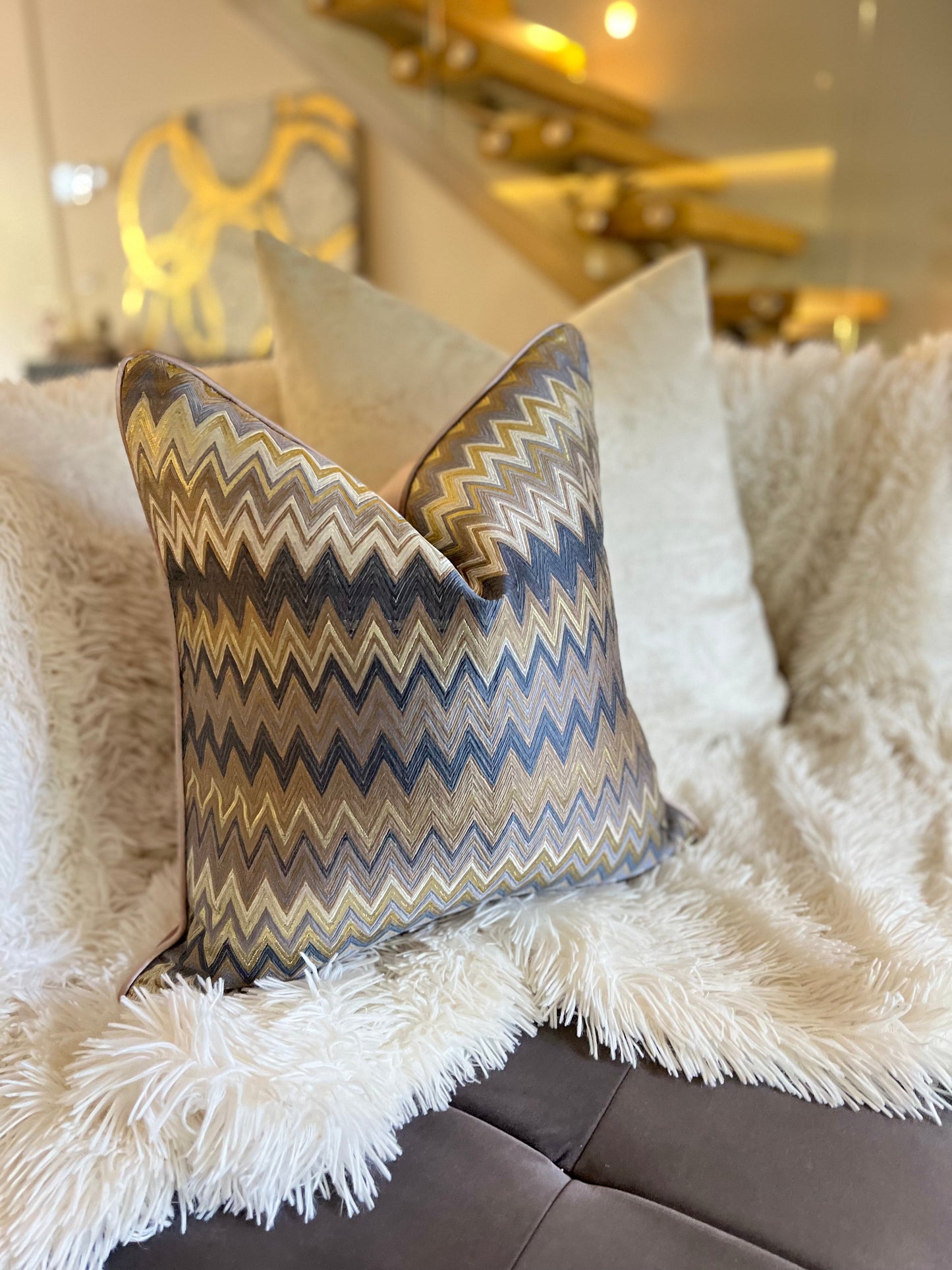 Symmertrical design Luxury Cushion Cover
