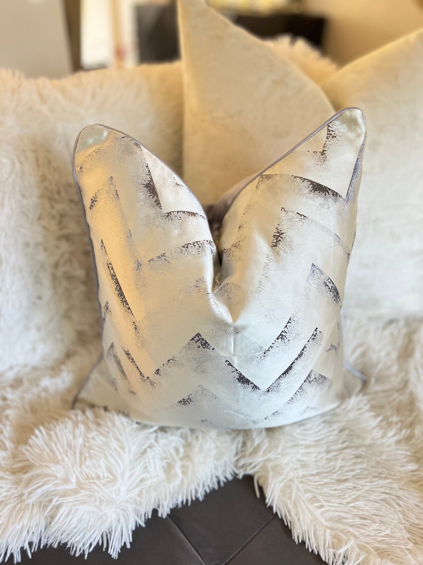 Silver Luxury Cushion Cover