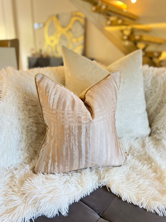 Light Pink Jacquard Luxury Cushion Cover