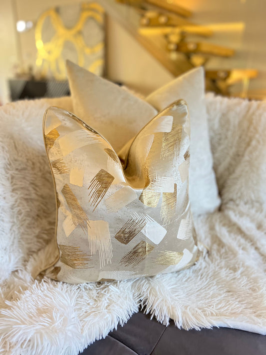 Champagne Jacquard Luxury Cushion Cover