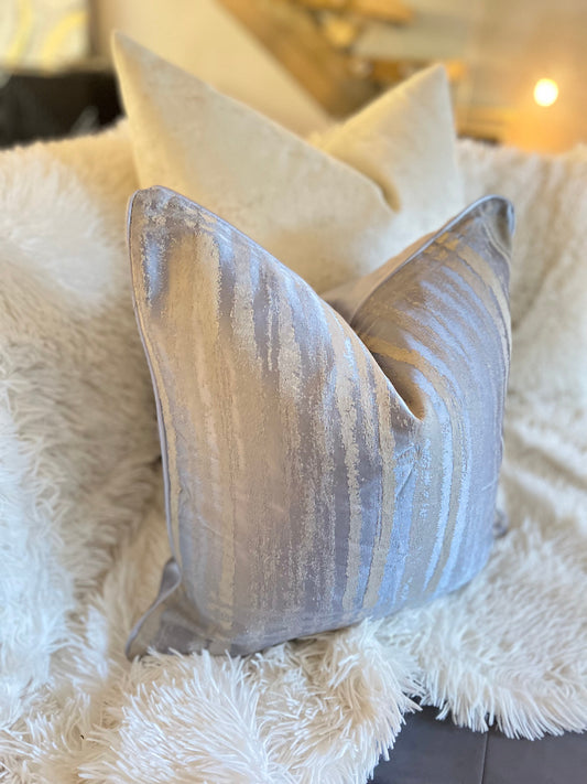 Blue Jacquard Luxury Cushion Cover
