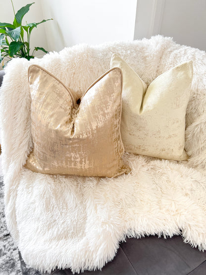 Champagne Jacquard Abstract Luxury Cushion Cover