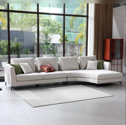 Mary Sectional Sofa Left Chaise - White