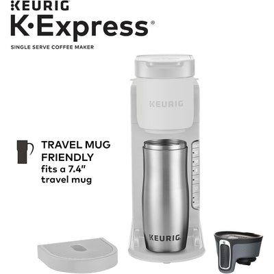 Single Serve K-Cup Coffee Maker, 3 Brew Sizes, Strong Brew, 42oz Reservoir, Warm Stone