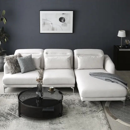 Noa Sectional Sofa Left Chaise - White